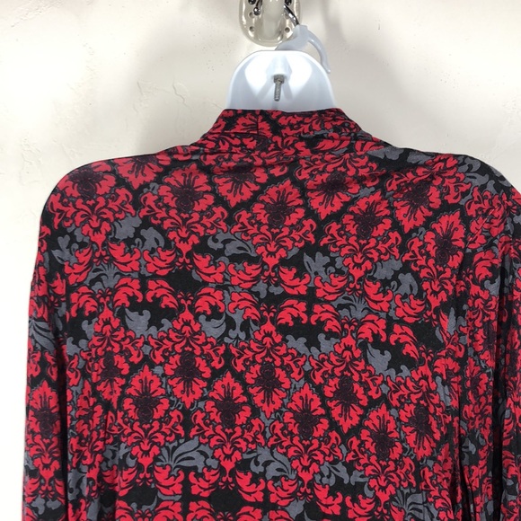 Croft & Barrow red and black built in tank cardigan combo top size 1X - Picture 8 of 11